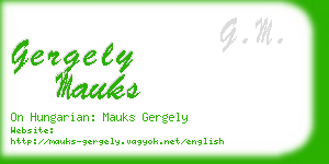 gergely mauks business card